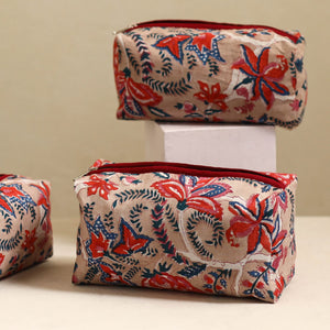 Beige - Handmade Cotton Toiletry Bags (Set of 3) 10