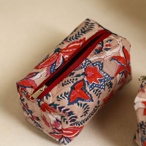 Beige - Handmade Cotton Toiletry Bags (Set of 3) 10