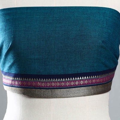 Blue - Dharwad Cotton Blouse Piece 15