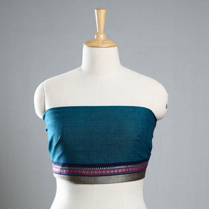 Blue - Dharwad Cotton Blouse Piece 15