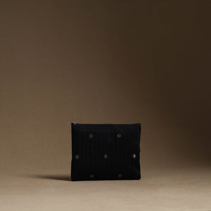 Black - Handmade Cotton Multipurpose Utility Pouches (set of 3) 03