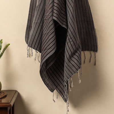 Black - Waffle Weave Handwoven Pure Cotton Towel