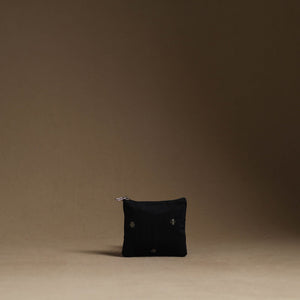 Black - Handmade Cotton Multipurpose Utility Pouches (set of 3) 03