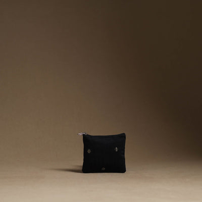 Black - Handmade Cotton Multipurpose Utility Pouches (set of 3) 03