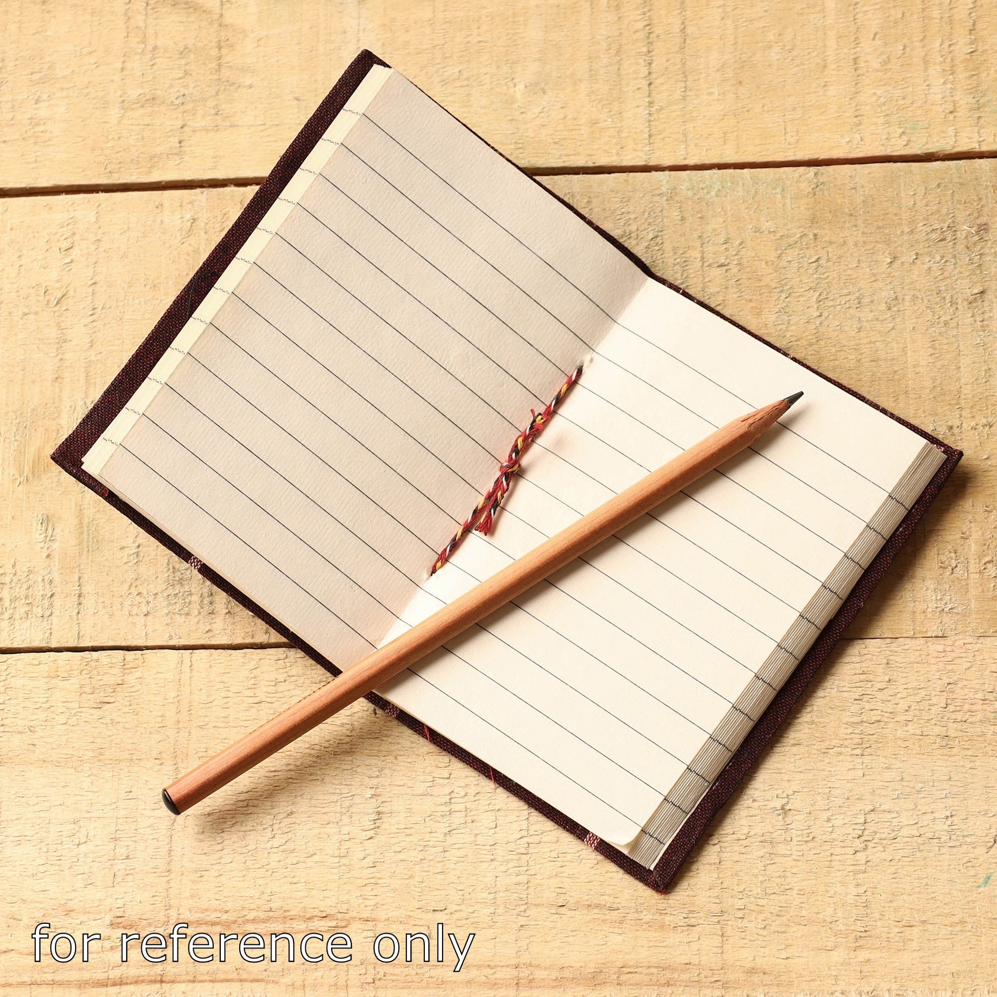 Black - Ikat Fabric Cover Handmade Paper Notebook (5 x 3.5 in)