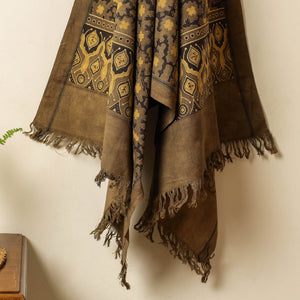 Brown - Block Print Cotton Ajrakh Handloom Towel