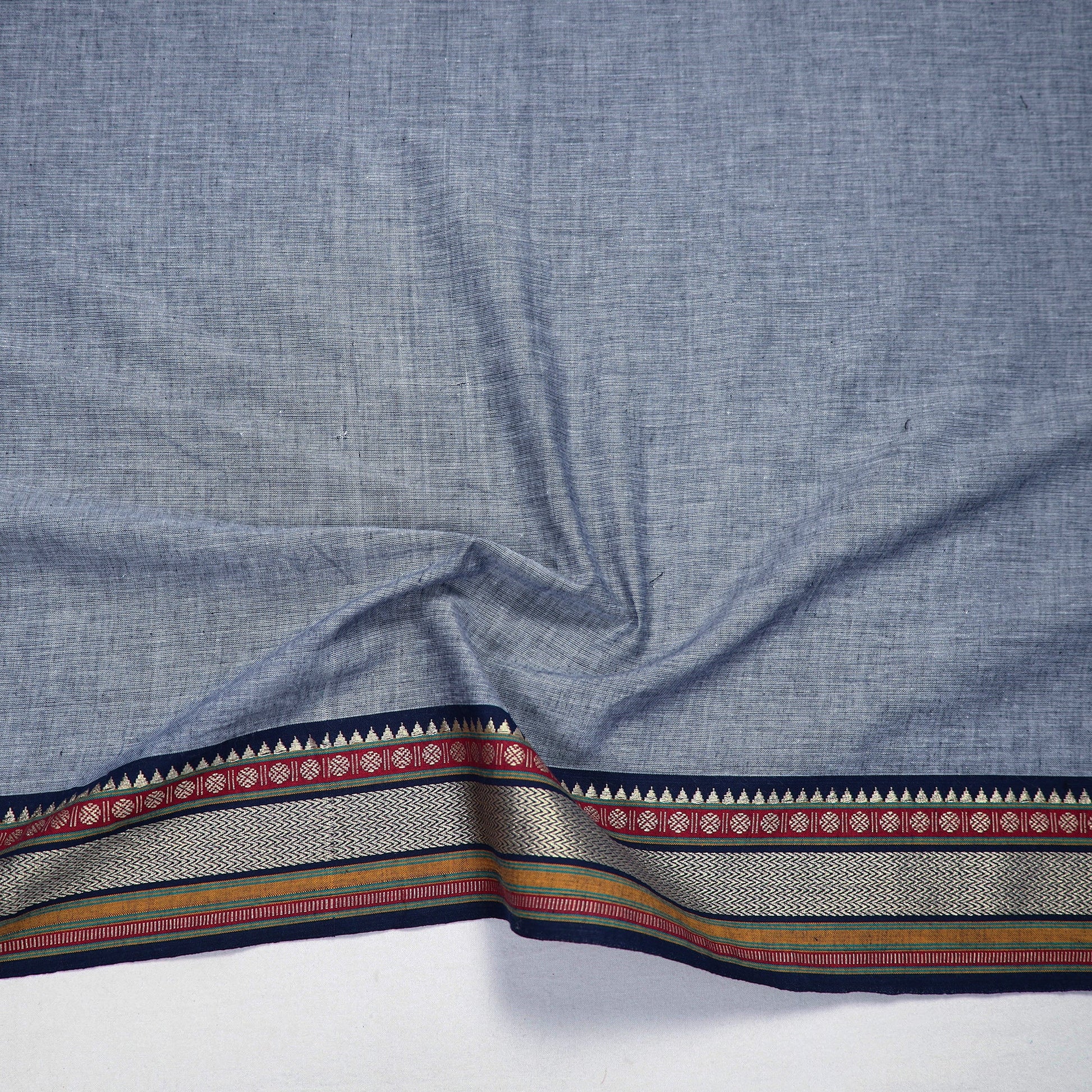 Blue - Dharwad Cotton Blouse Piece 100