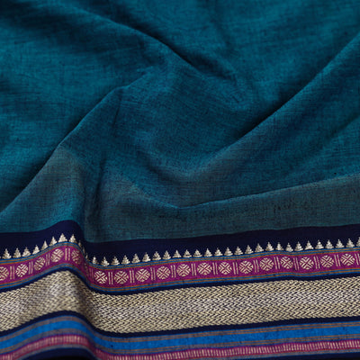 Blue - Dharwad Cotton Blouse Piece 15