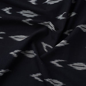 Black - Pochampally Ikat Weave Cotton Fabric 16