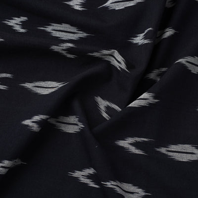 Black - Pochampally Ikat Weave Cotton Fabric 16