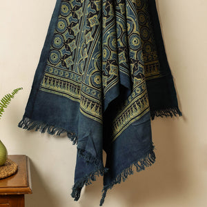 Blue - Block Print Cotton Ajrakh Handloom Towel