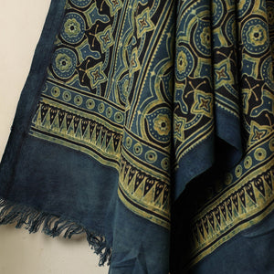 Blue - Block Print Cotton Ajrakh Handloom Towel
