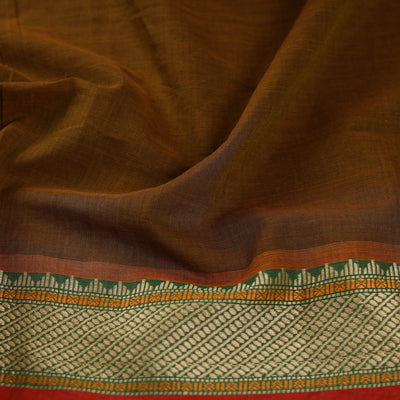 Brown - Dharwad Cotton Blouse Piece 20