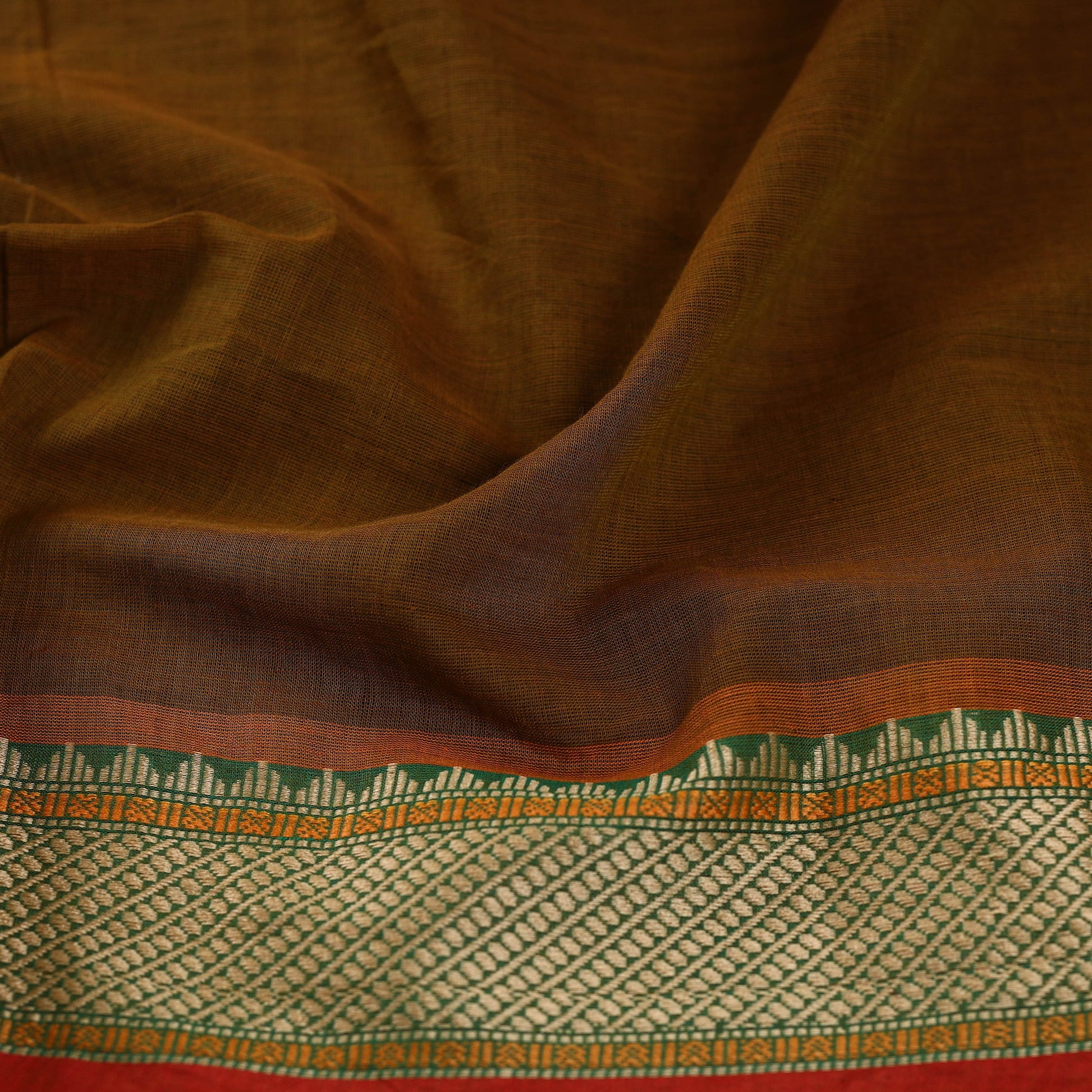 Brown - Dharwad Cotton Blouse Piece 20