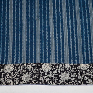 Blue - Akola Block Printed Cotton Blouse Piece 104