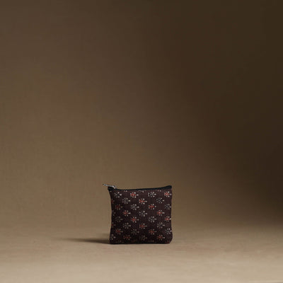 Brown - Handmade Cotton Multipurpose Utility Pouches (set of 3) 12