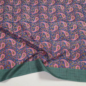 Blue - Block Print Cotton Sanganeri Blouse Piece 23