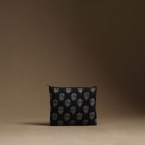 Black - Handmade Cotton Multipurpose Utility Pouches (set of 3) 13