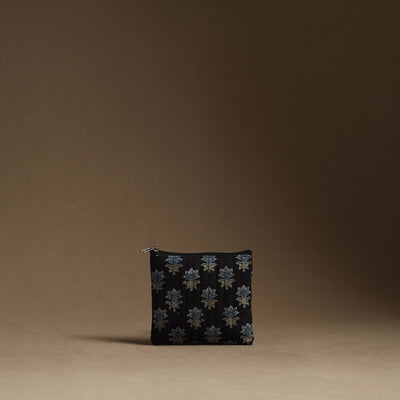 Black - Handmade Cotton Multipurpose Utility Pouches (set of 3) 13