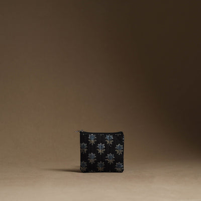 Black - Handmade Cotton Multipurpose Utility Pouches (set of 3) 13
