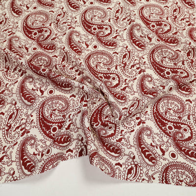 Brown - Block Print Handloom Pure Linen Blouse Piece 28
