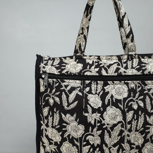 Black - Handcrafted Cotton Shopping Bag 03