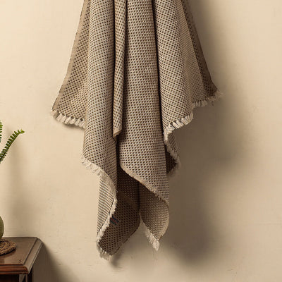 Brown - Alampur Handloom Cotton Bath Towel