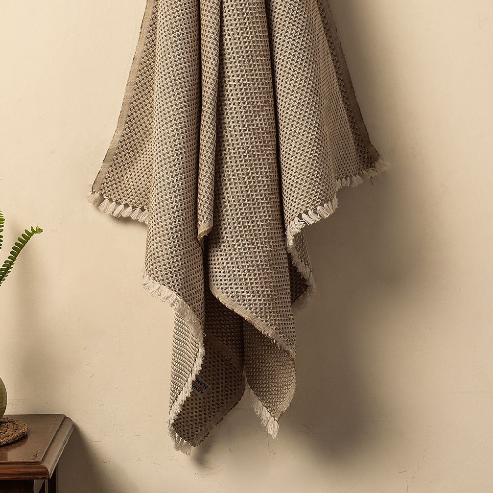 Brown - Alampur Handloom Cotton Bath Towel