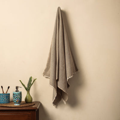 Brown - Alampur Handloom Cotton Bath Towel