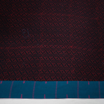 Black - Pipad Block Printed Cotton Blouse Piece 118