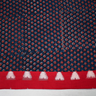 Blue - Block Printed Cotton Bagru Blouse Piece 119