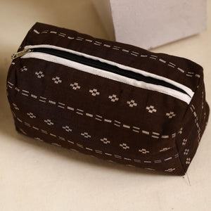 Brown - Handmade Cotton Toiletry Bags (Set of 3) 22