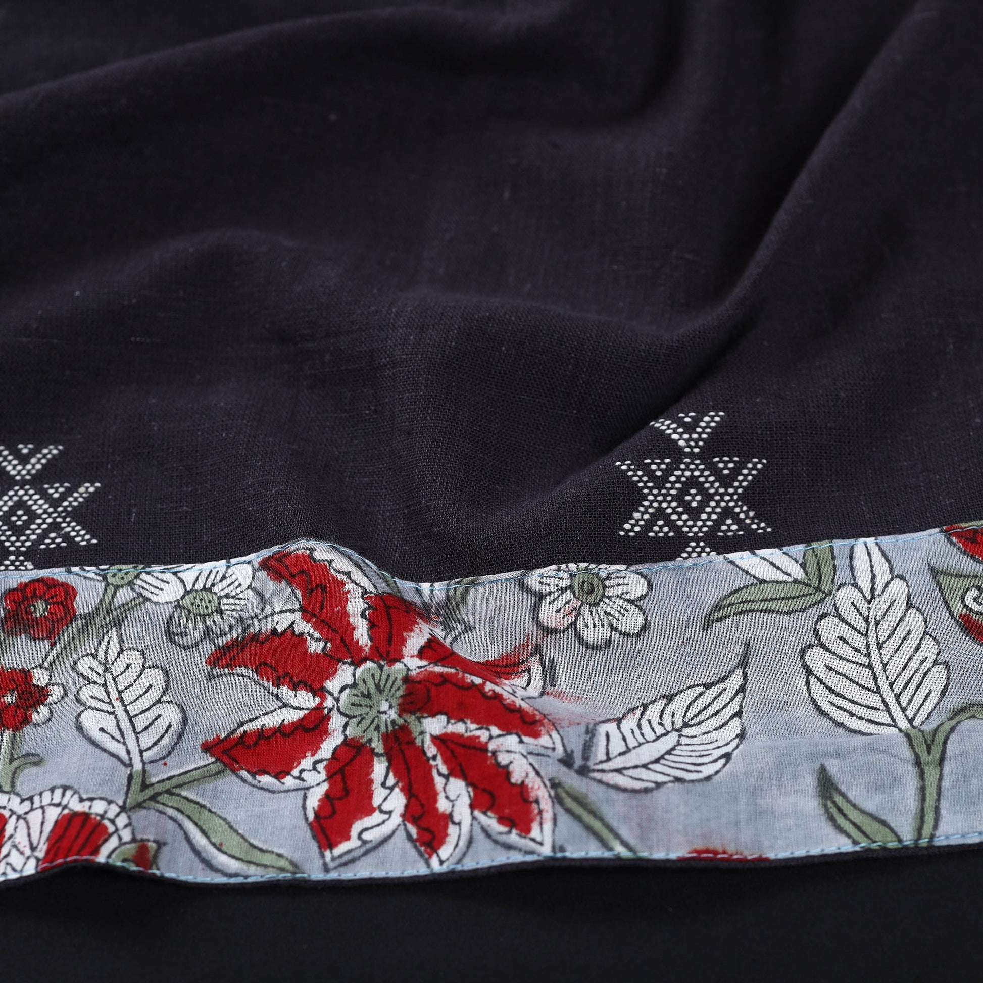 Black - Jacquard Cotton Blouse Piece 68