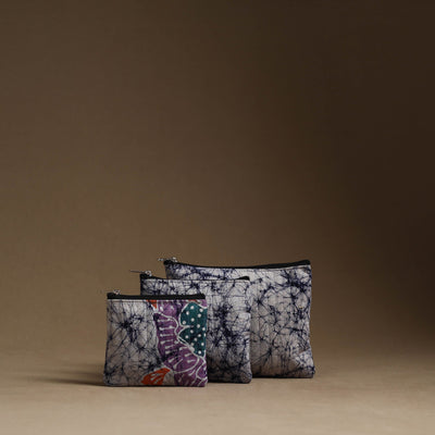 Beige - Handmade Cotton Multipurpose Utility Pouches (set of 3) 25