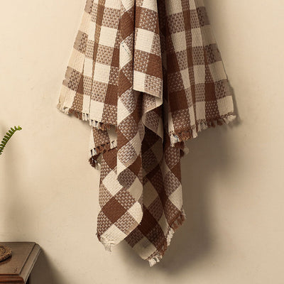 Brown - Alampur Handloom Fine Cotton Bath Towel