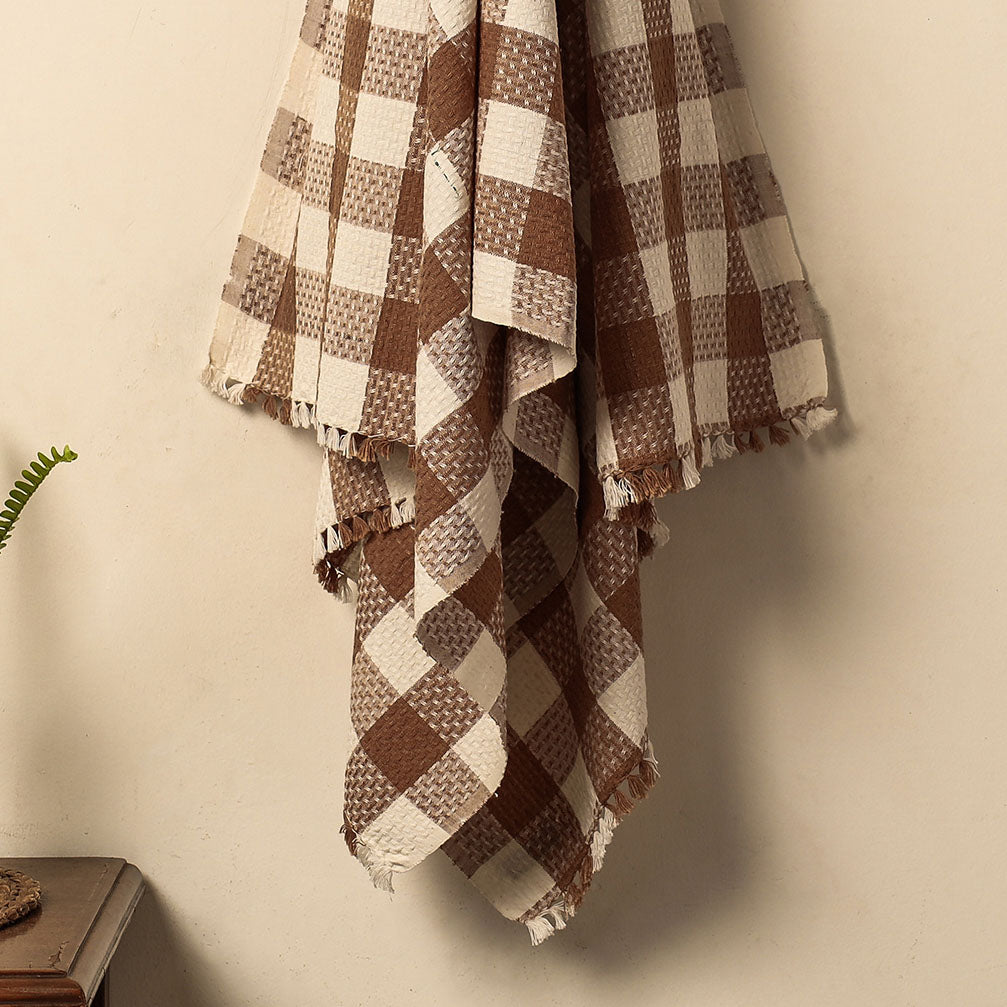 Brown - Alampur Handloom Fine Cotton Bath Towel