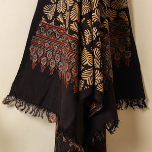 Black - Block Print Cotton Ajrakh Handloom Towel