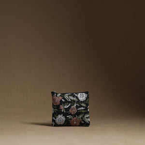 Black - Handmade Cotton Multipurpose Utility Pouches (set of 3) 28