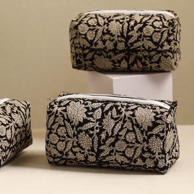 Black - Handmade Cotton Toiletry Bags (Set of 3) 29