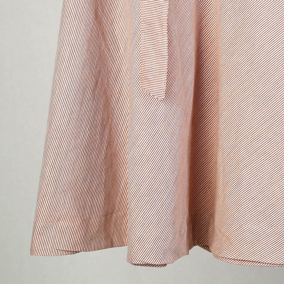 Brown - Jhiri Handloom Cotton Wrap Around Plain Skirt 06