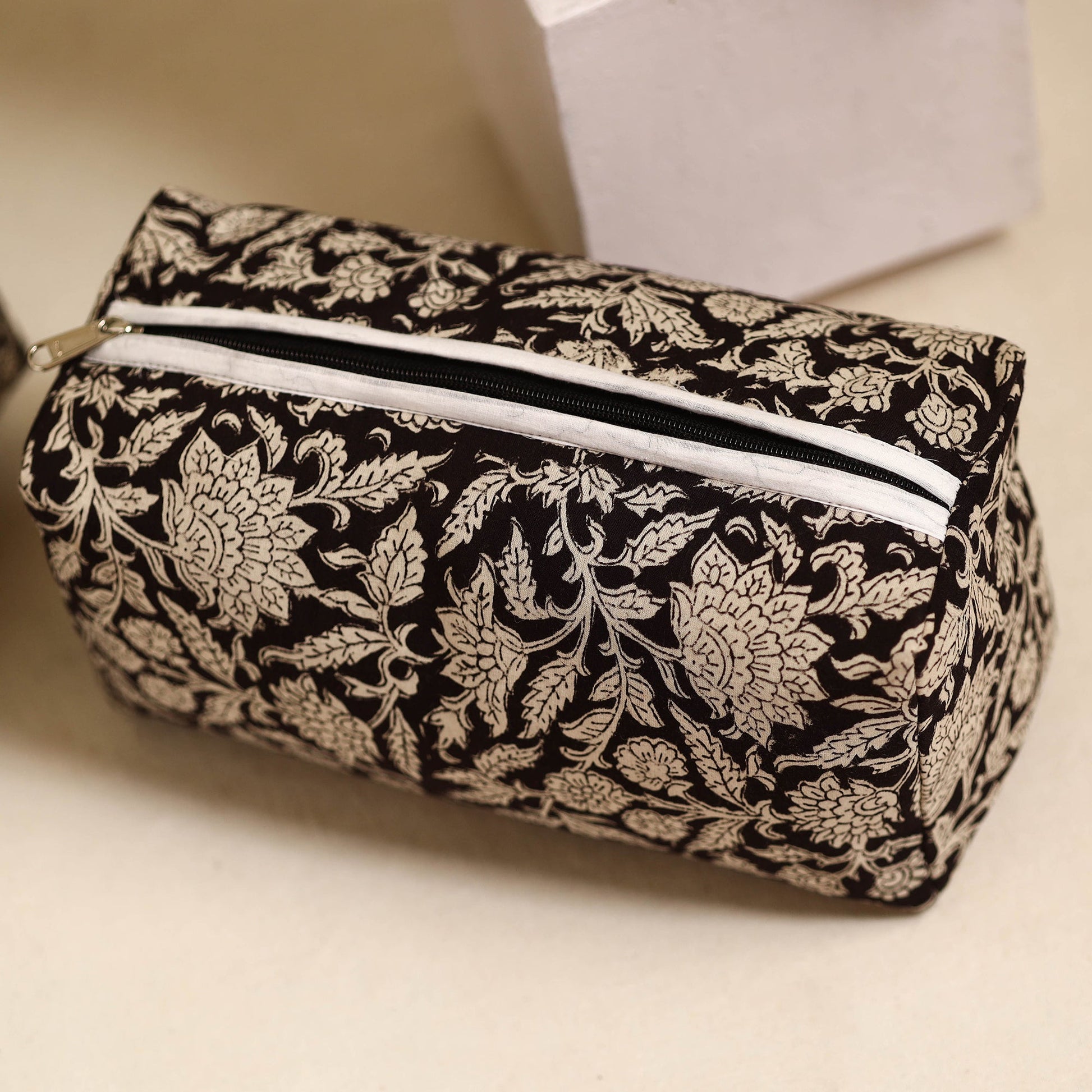 Black - Handmade Cotton Toiletry Bags (Set of 3) 29