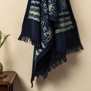 Blue - Bindaas Block Printed Jhiri Handloom Cotton Towel
