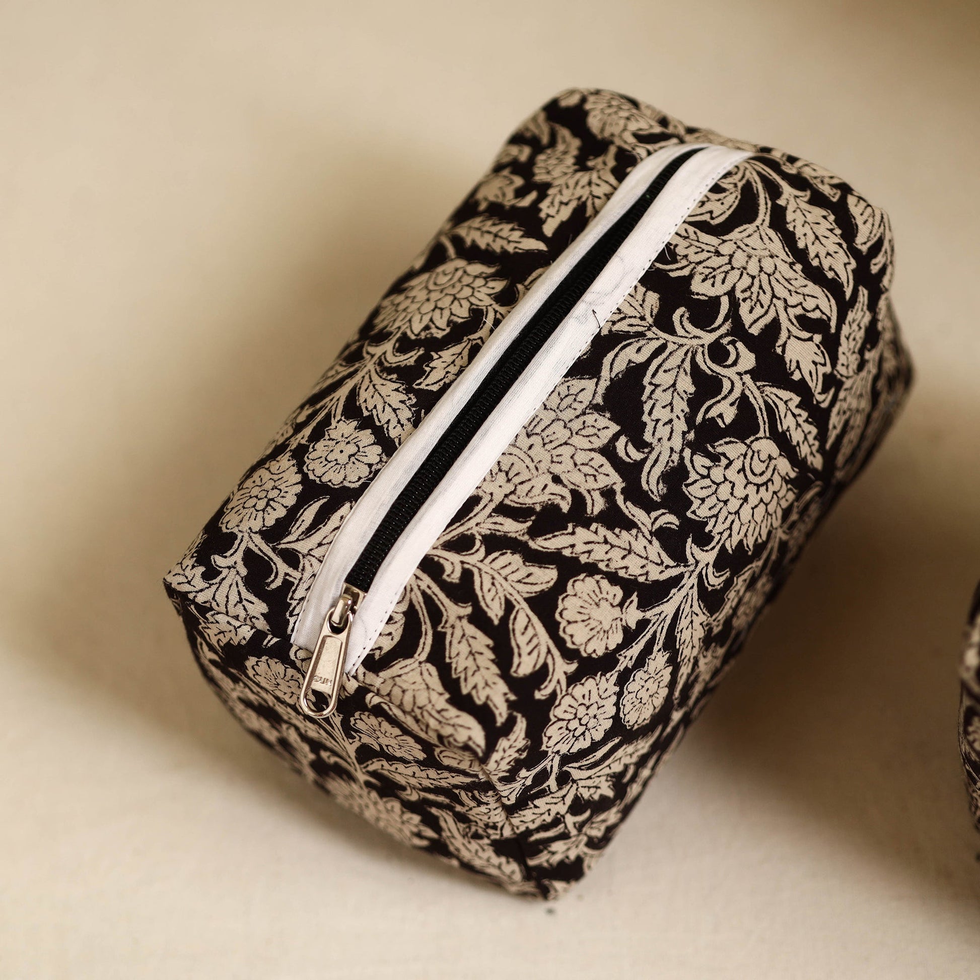 Black - Handmade Cotton Toiletry Bags (Set of 3) 29