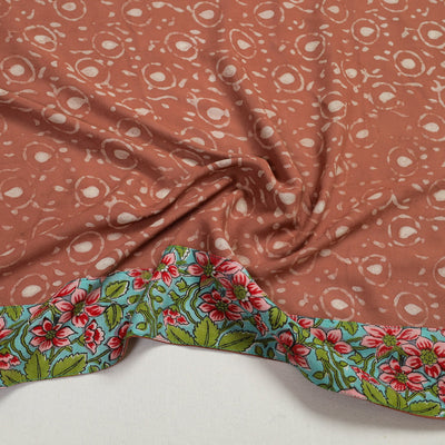 Brown - Cotton Hand Batik Print Blouse Piece 59