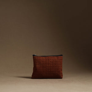 Brown - Handmade Cotton Multipurpose Utility Pouches (set of 3) 31
