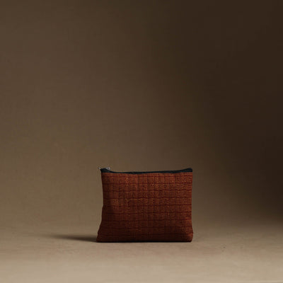 Brown - Handmade Cotton Multipurpose Utility Pouches (set of 3) 31