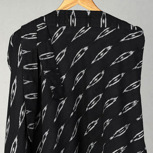 Black - Handmade Cotton Wrap Around Pochampally Ikat Skirt 16