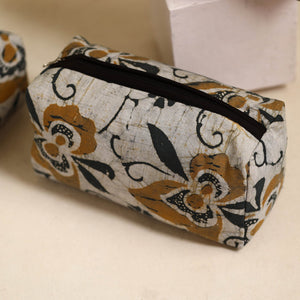 Brown - Handmade Cotton Toiletry Bags (Set of 3) 31