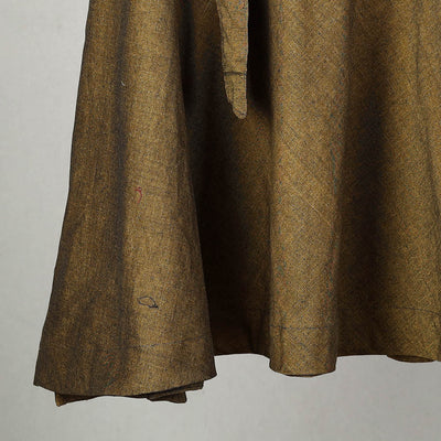 Brown - Jhiri Handloom Cotton Wrap Around Plain Skirt 26