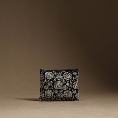 Black - Handmade Cotton Multipurpose Utility Pouches (set of 3) 33